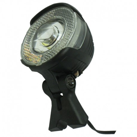Luz delantera Busch & Mueller LYT-N para dinamo CR-8 negro